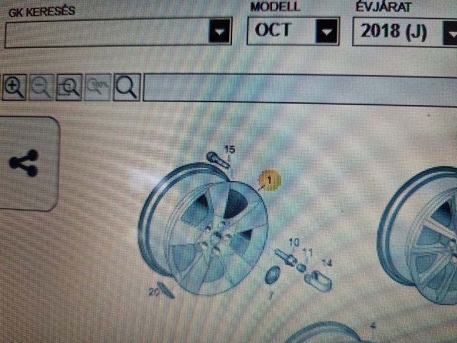 bontott SKODA OCTAVIA III Alufelni Szett Gumival