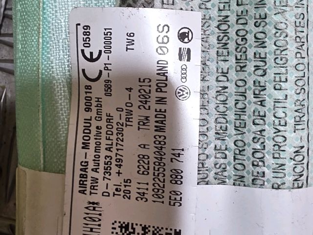 bontott SKODA OCTAVIA III Bal első Függöny Légzsák
