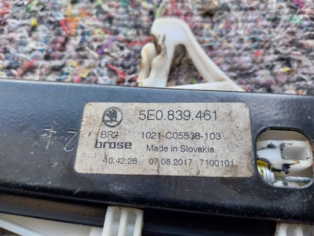 bontott SKODA OCTAVIA III Bal hátsó Ablakemelő Szerkezet (Elektromos)