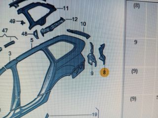 bontott SKODA OCTAVIA III Bal hátsó Lámpakeret