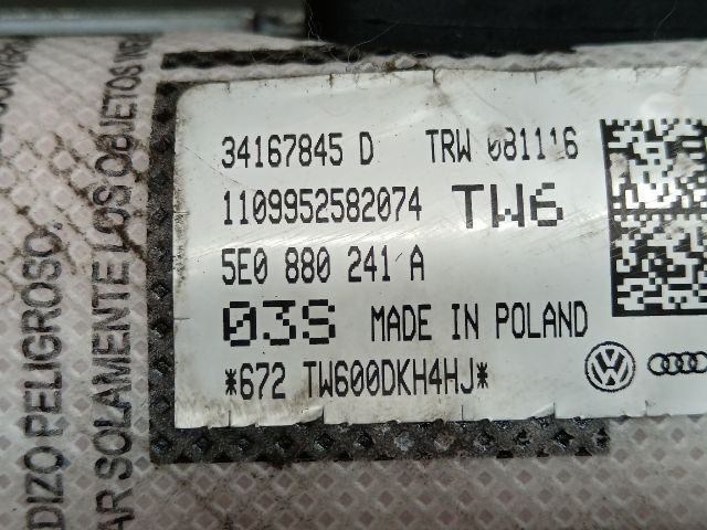 bontott SKODA OCTAVIA III Bal Oldallégzsák