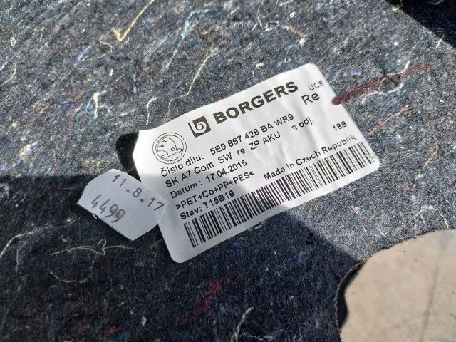 bontott SKODA OCTAVIA III Csomagtér Kárpit