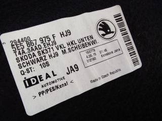 bontott SKODA OCTAVIA III Csomagtérajtó Kárpit