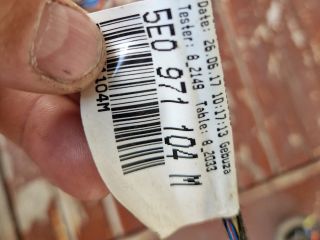 bontott SKODA OCTAVIA III Hátsó Lökhárító Kábelköteg