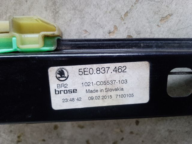 bontott SKODA OCTAVIA III Jobb első Ablakemelő Szerkezet (Elektromos)