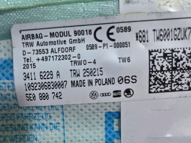 bontott SKODA OCTAVIA III Jobb első Függöny Légzsák