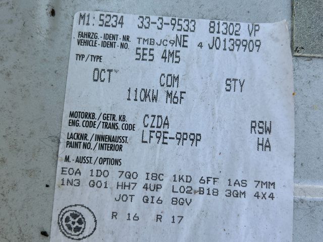 bontott SKODA OCTAVIA III Jobb első Negyed Karosszéria Csomag