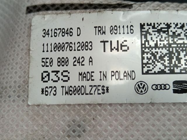 bontott SKODA OCTAVIA III Jobb Oldallégzsák