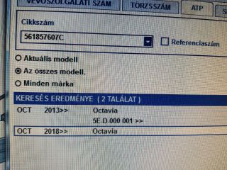 bontott SKODA OCTAVIA III Kapaszkodó (Felső) Szett