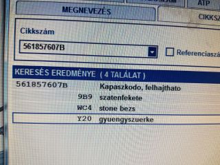 bontott SKODA OCTAVIA III Kapaszkodó (Felső) Szett