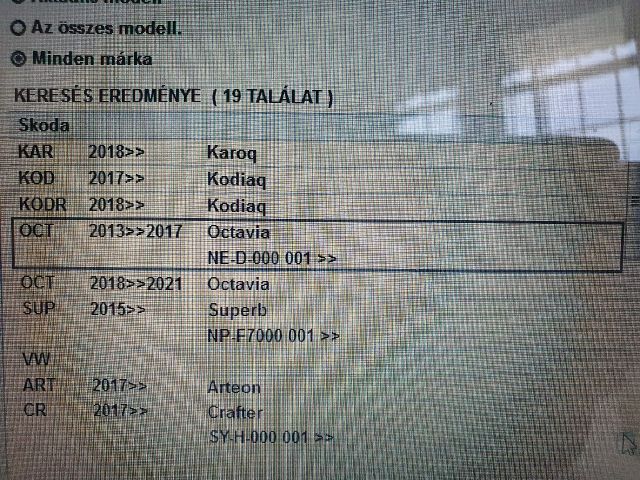 bontott SKODA OCTAVIA III Komplett Kormánykapcsoló (Bajuszkapcsoló)