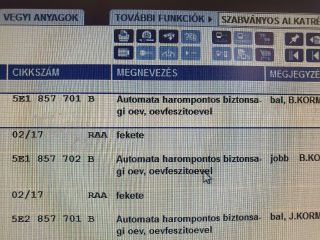 bontott SKODA OCTAVIA III Komplett Légzsák Szett