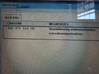 bontott SKODA OCTAVIA III Kormánymű (Elektromos)