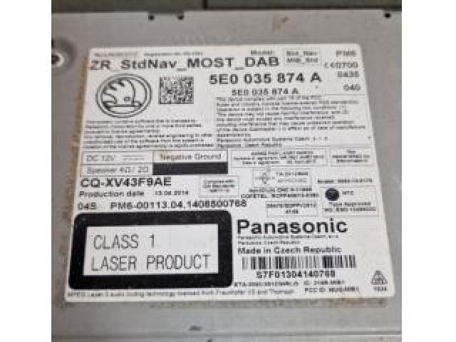 bontott SKODA OCTAVIA III Navigációs Fejegység