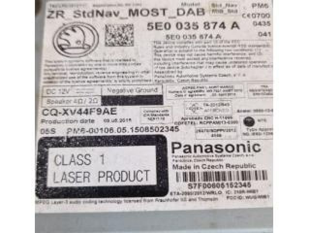 bontott SKODA OCTAVIA III Navigációs Fejegység