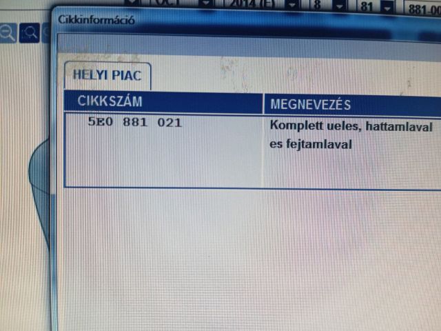 bontott SKODA OCTAVIA III Ülés Szett