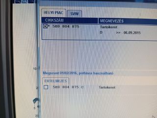 bontott SKODA OCTAVIA III Vonóhorog