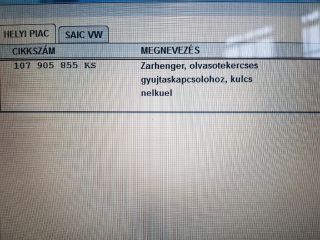 bontott SKODA OCTAVIA III Zárbetét Szett