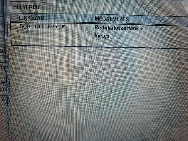 bontott SKODA OCTAVIA IV AdBlue Tartály