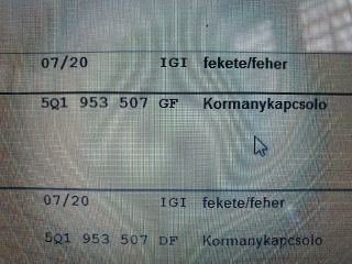 bontott SKODA OCTAVIA IV Bal Kormánykapcsoló Irányjelző (Tempomatos)