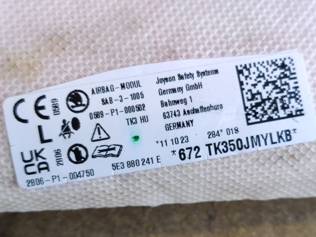 bontott SKODA OCTAVIA IV Bal Oldallégzsák