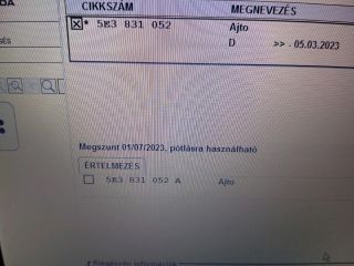 bontott SKODA OCTAVIA IV Jobb első Ajtó (Üres lemez)