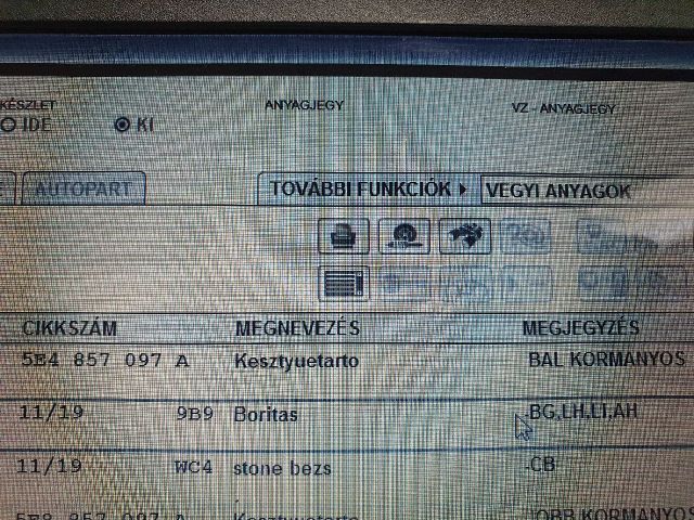 bontott SKODA OCTAVIA IV Kesztyűtartó