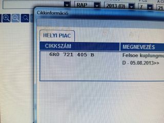 bontott SKODA RAPID Kuplung Főhenger