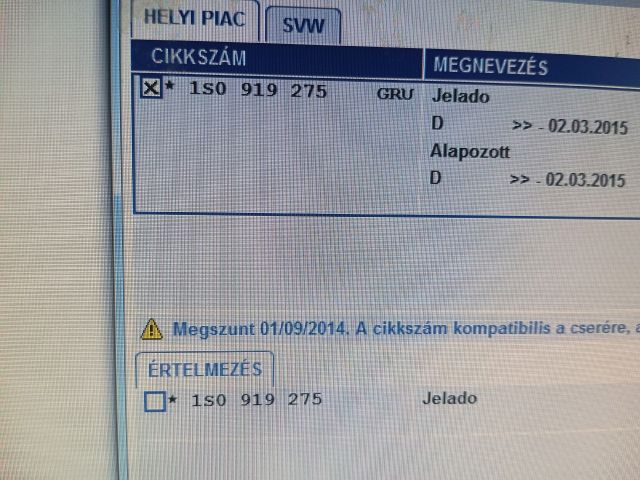 bontott SKODA RAPID Hátsó Tolatóradar Szett