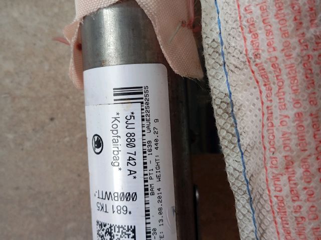 bontott SKODA RAPID Jobb első Függöny Légzsák