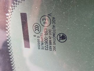 bontott SKODA ROOMSTER Bal C Oszlop Oldalablak Üveg