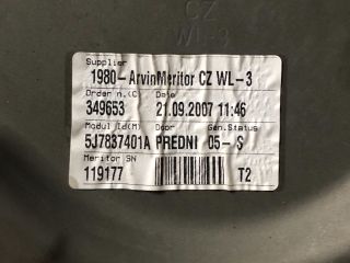 bontott SKODA ROOMSTER Bal első Ablakemelő Szerkezet (Elektromos)