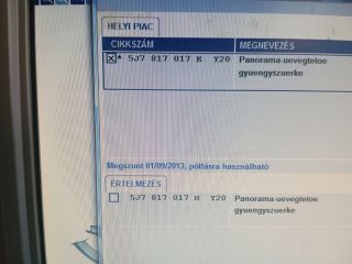 bontott SKODA ROOMSTER Panoráma Tető