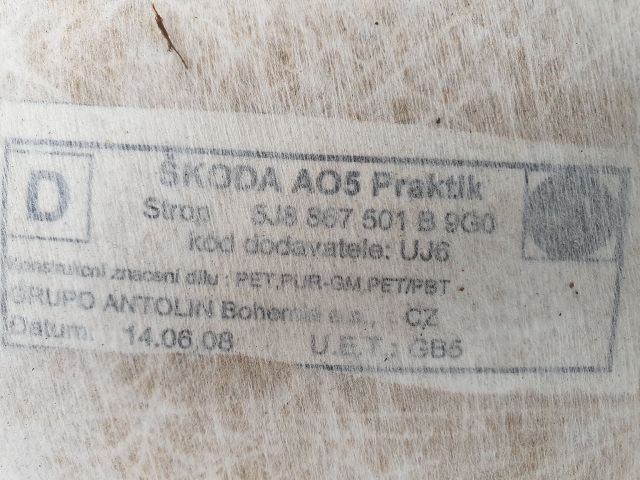 bontott SKODA ROOMSTER Tetőkárpit