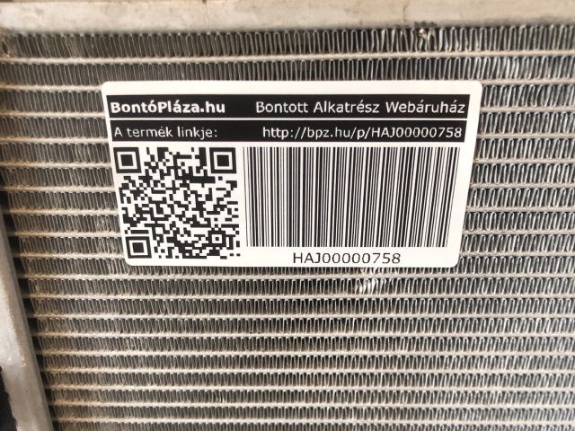 bontott SKODA SCALA Vízhűtő Radiátor (Klímás)