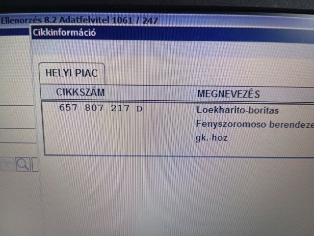 bontott SKODA SCALA Első Lökhárító (Üresen)