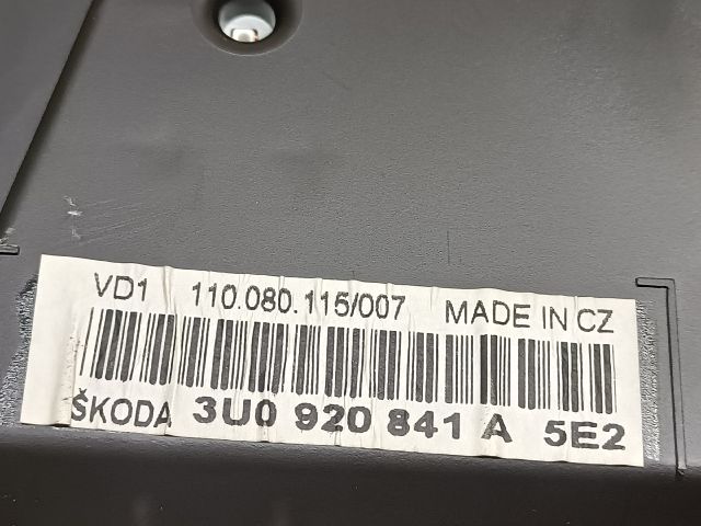 bontott SKODA SUPERB I Kilométeróra