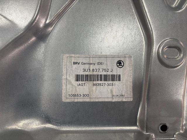 bontott SKODA SUPERB I Jobb első Ablakemelő Szerkezet (Elektromos)