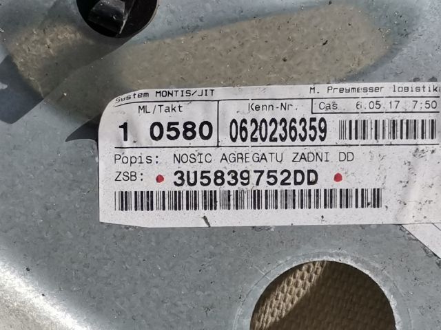 bontott SKODA SUPERB I Jobb hátsó Ablakemelő Szerkezet (Elektromos)