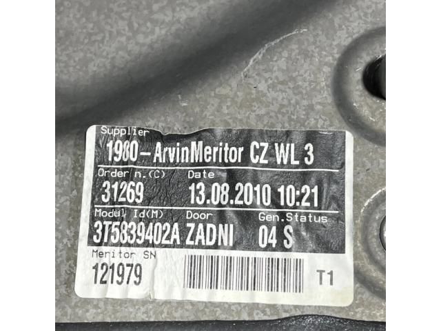 bontott SKODA SUPERB II Jobb hátsó Ablakemelő Szerkezet (Elektromos)