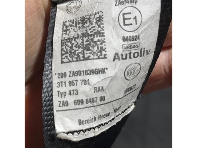 bontott SKODA SUPERB II Bal első Biztonsági Öv