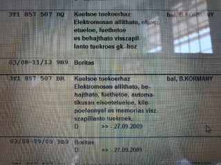 bontott SKODA SUPERB II Bal Visszapillantó Tükör (Elektromos)