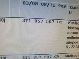 bontott SKODA SUPERB II Bal Visszapillantó Tükör (Elektromos)