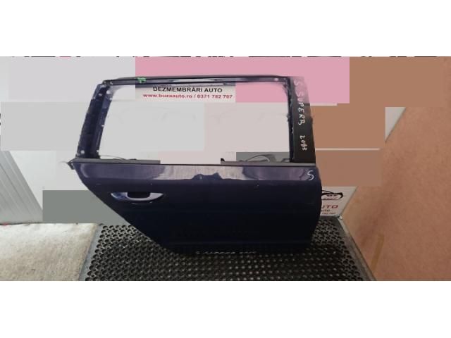 bontott SKODA SUPERB II Jobb hátsó Ajtó (Üres lemez)