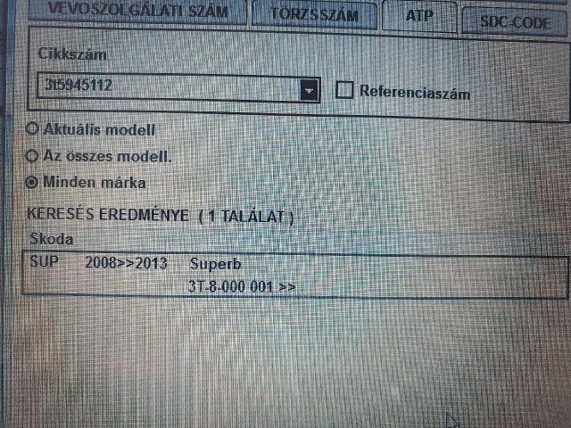 bontott SKODA SUPERB II Jobb Hátsó Lámpa