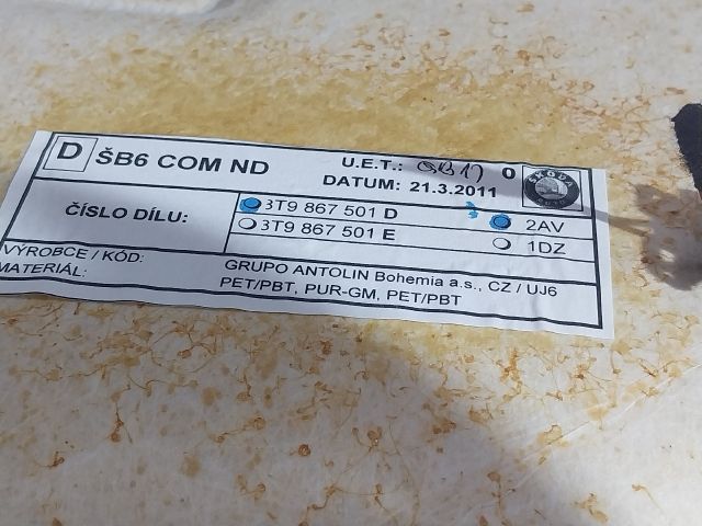 bontott SKODA SUPERB II Tetőkárpit