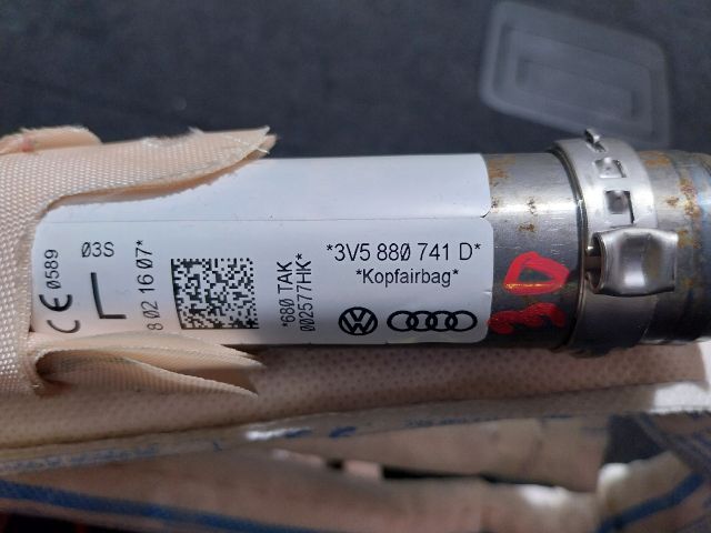 bontott SKODA SUPERB III Bal Függönylégzsák és Oldallégzsák