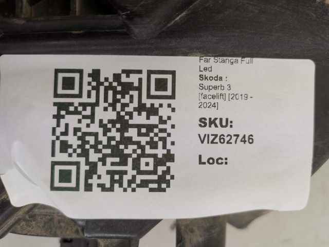 bontott SKODA SUPERB III Bal Ledes Fényszóró