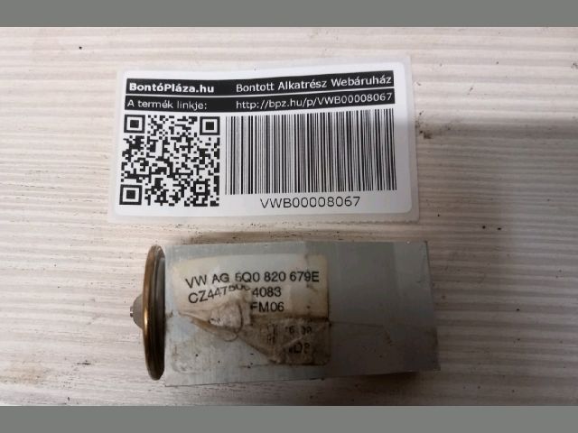 bontott SKODA SUPERB III Klíma Tágulási Szelep