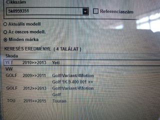 bontott SKODA YETI Jobb hátsó Oldal Ütközés Érzékelő